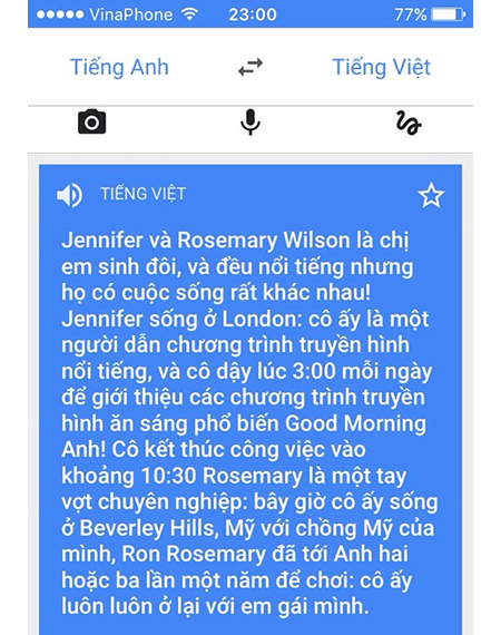 Bản dịch đoạn dài