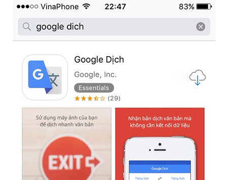 Tìm google dịch