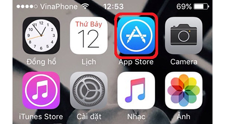 Mở AppStore