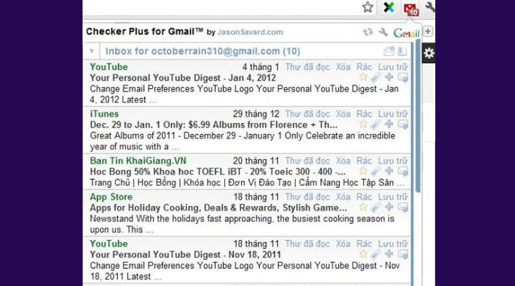     Đọc và trả lời email nhanh chóng với Checker Plus For Gmail