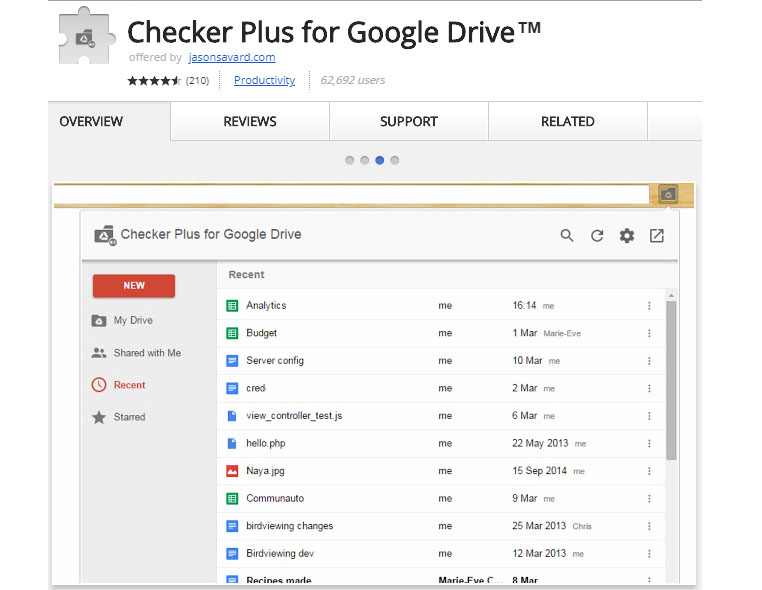 Dễ sử dụng với Checker Plus dành cho Google Drive