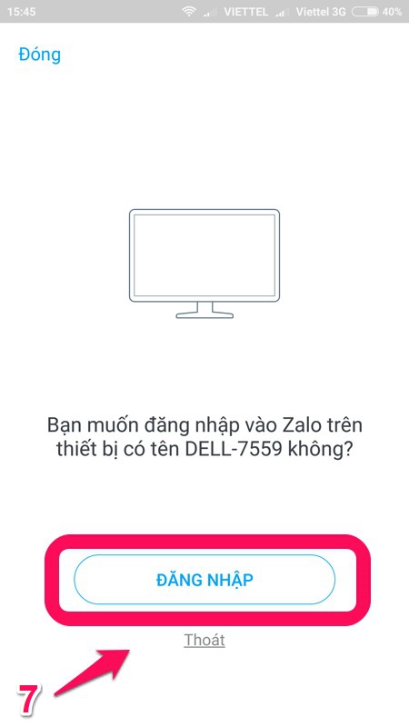 Zalo máy tính