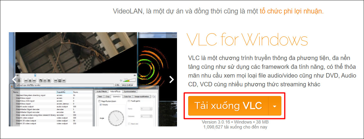 Tải xuống ứng dụng VLC Media Player