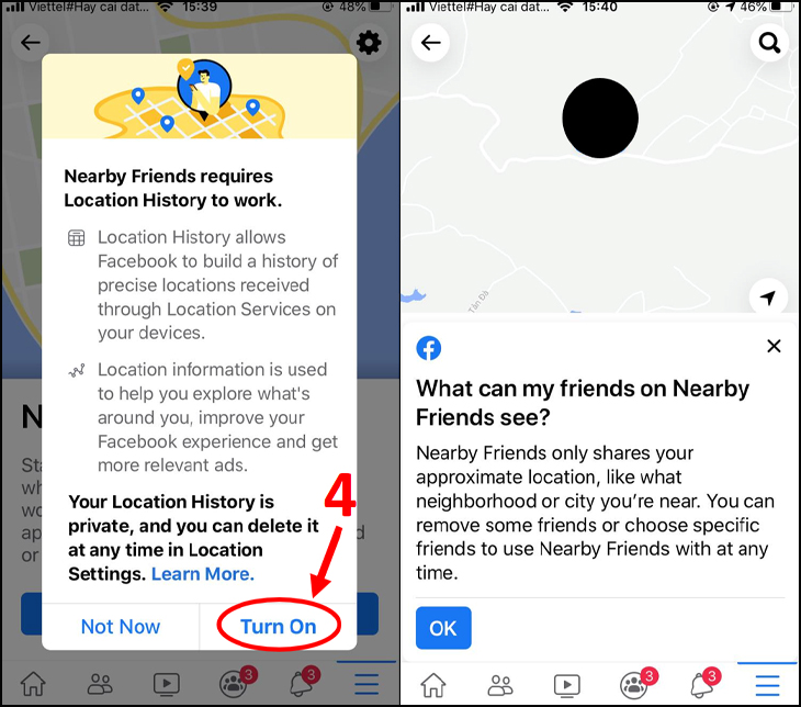 Bật Bạn bè lân cận trên Facebook cho Android
