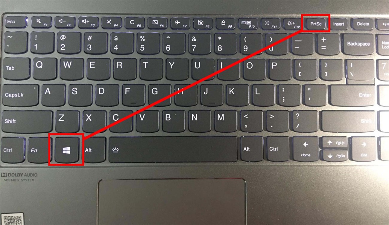 Nhấn phím Windows + PrtSc (Print Screen) để tự động hiển thị màn hình
