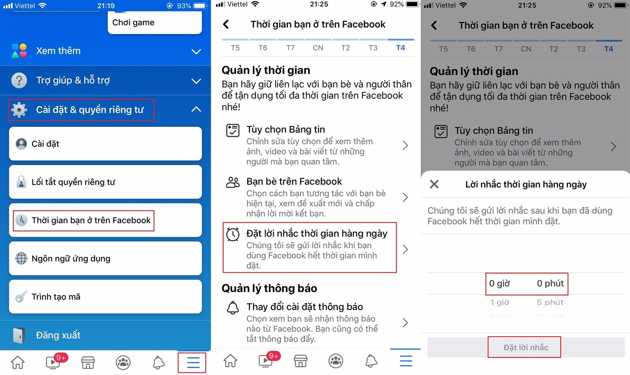 Cách đặt giới hạn thời gian trên Facebook