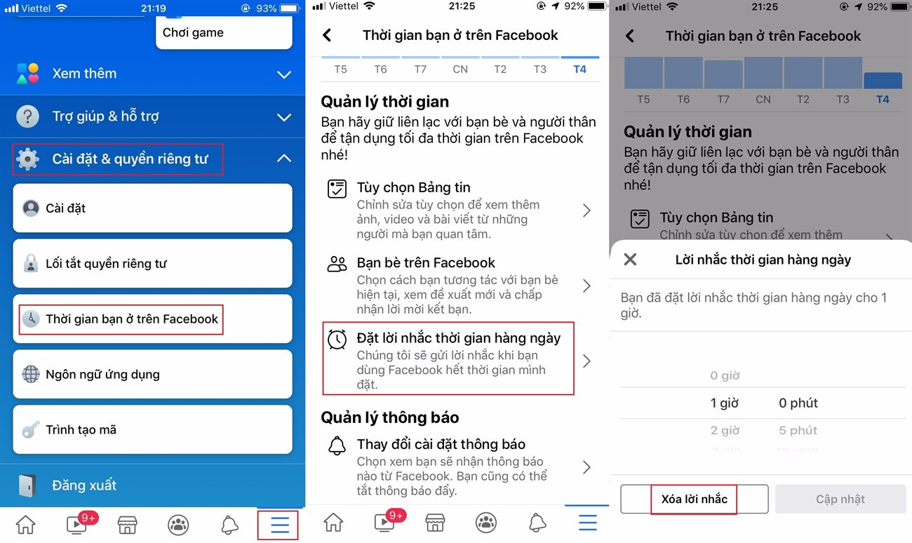 Cách xóa giới hạn thời gian qua Facebook