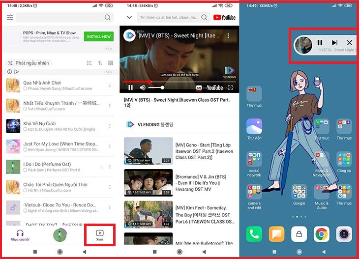 cách nghe nhạc ngoài màn hình trên YouTube ở chế độ nền trên Xiaomi