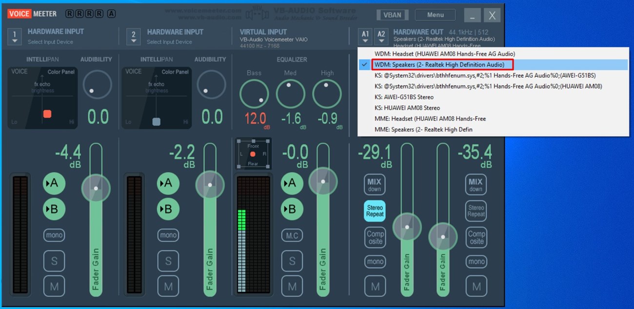 Hướng dẫn sử dụng VoiceMeeter Bước 2