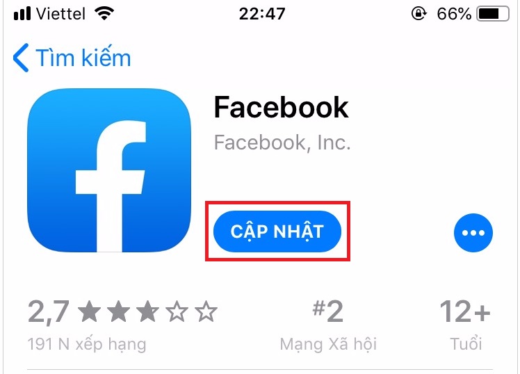 Cập nhật Facebook