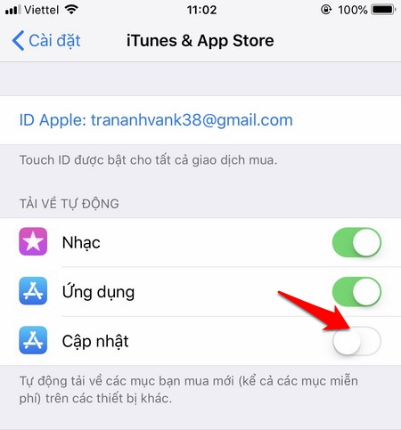 Hướng dẫn cách tắt cập nhật ứng dụng tự động trên iPhone