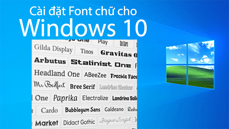 Thay đổi phông chữ Windows 10
