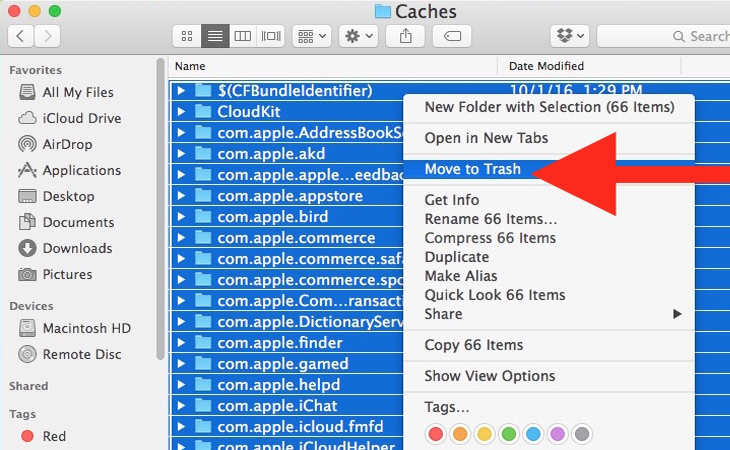 Cách xóa bộ nhớ cache hệ thống trên MacBook