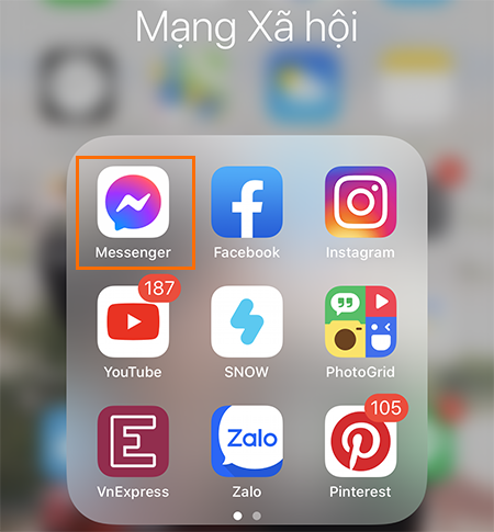 Chuyển đến ứng dụng Messenger trên iPhone