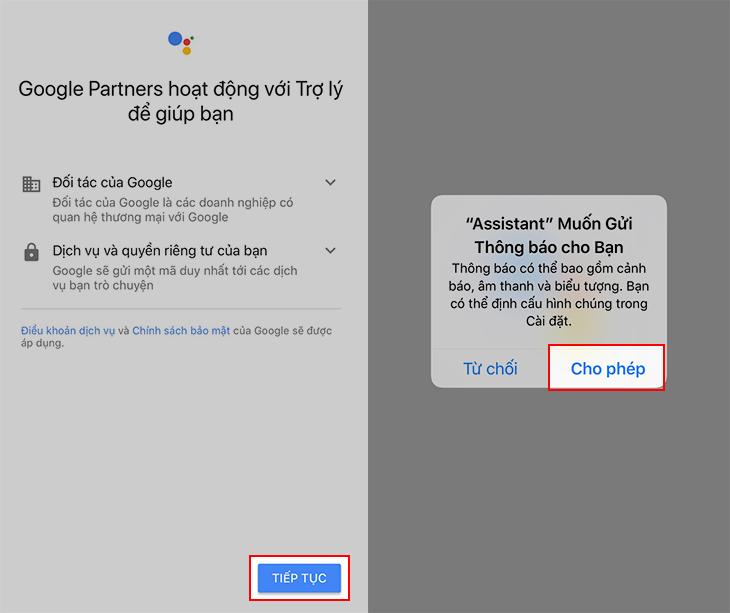Hướng dẫn cách bật Trợ lý Google Tiếng Việt cho iOS + bước 2