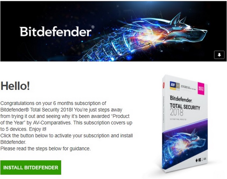 Phần mềm diệt vi rút Bitdefender Total Security 2018 miễn phí