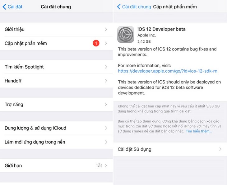 Hướng dẫn nâng cấp lên iOS 12 cực hay