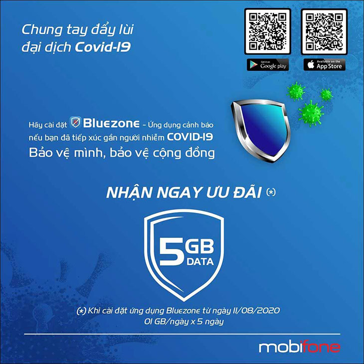 Hướng dẫn cách nhận 5GB data miễn phí khi cài đặt ứng dụng Bluezone