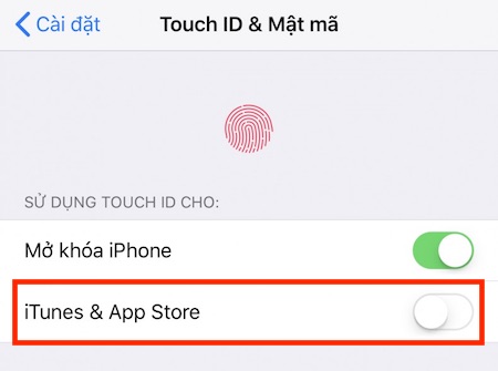 Hướng dẫn sử dụng vân tay để tải ứng dụng trên iPhone