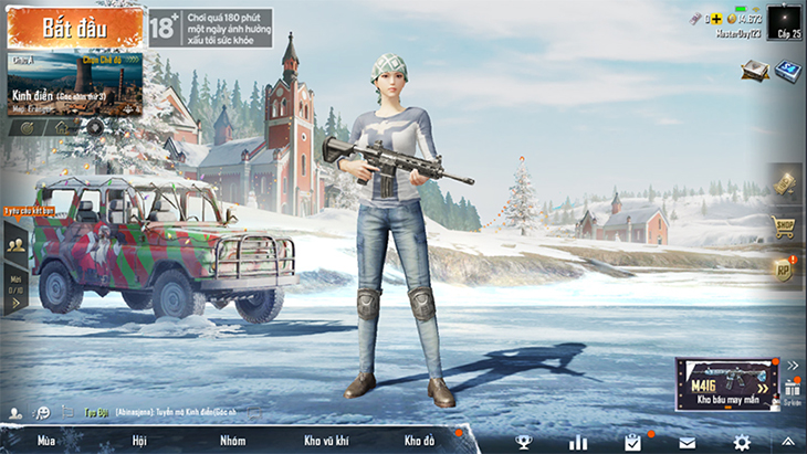 Giao diện Pubg Mobile Tencent Tiếng Việt