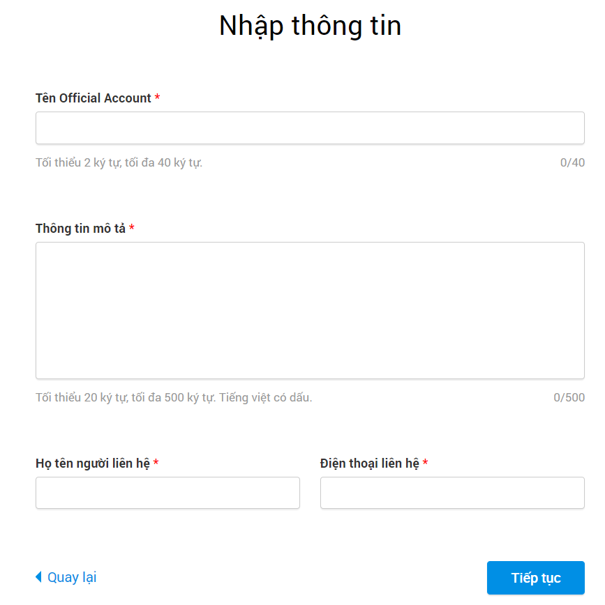 Nhập tên Zalo Page