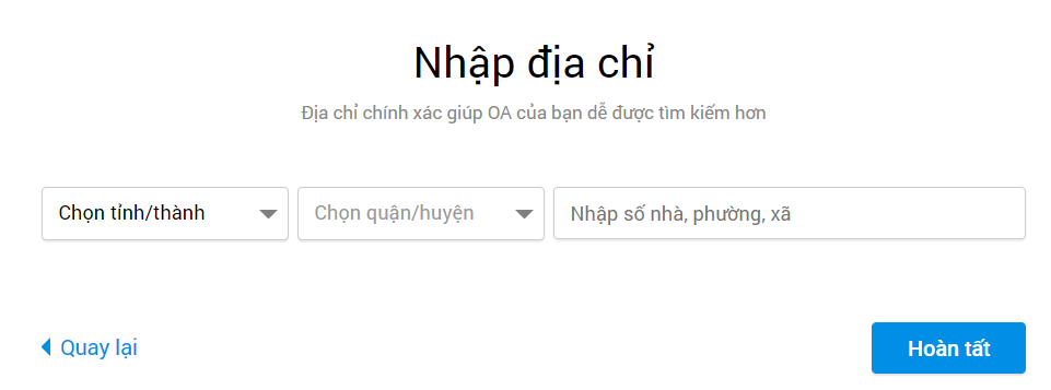 Chọn một địa điểm