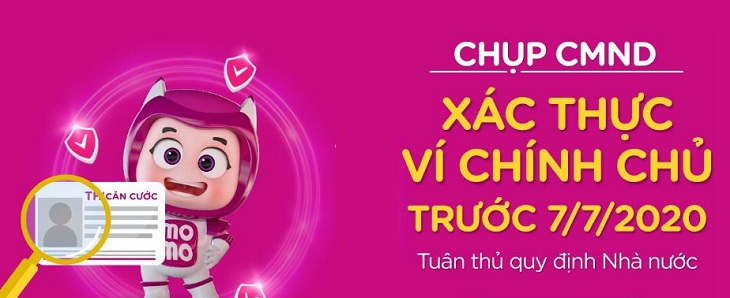 Xác thực tài khoản ví điện tử Momo