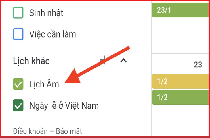 Bước 11: Lặp lại các bước trên nếu bạn muốn nhập các tệp .ics moon còn lại.