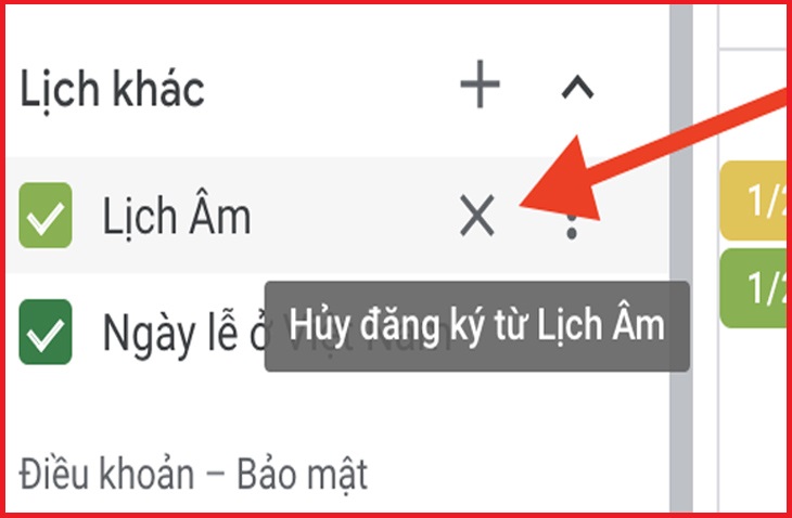 Bước 4: Quay lại màn hình Lịch Google chính