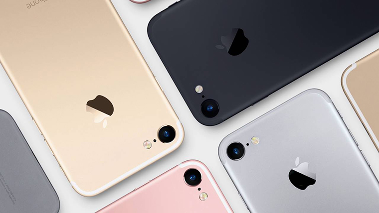 Các màu có sẵn của iPhone 7