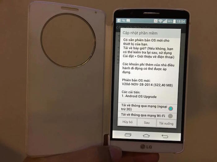 Bản cập nhật đã được công bố trên LG G3 tại Việt Nam