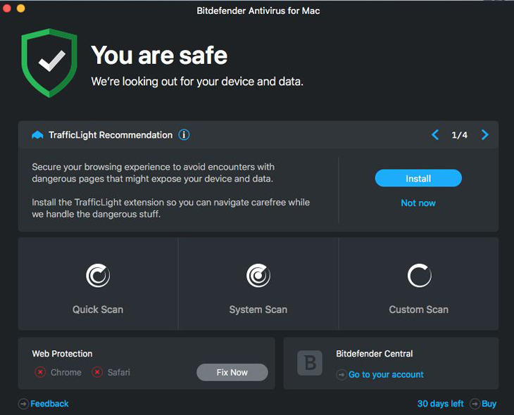  Bitdefender Antivirus dành cho Mac