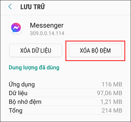 Gỡ cài đặt Messenger trên điện thoại Android