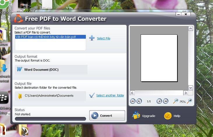 Chuyển đổi PDF sang Word miễn phí