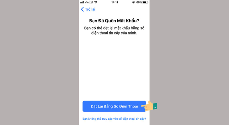 Khôi phục tài khoản iCloud trên điện thoại