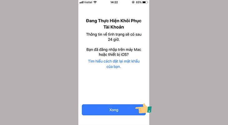 Khôi phục tài khoản iCloud trên điện thoại