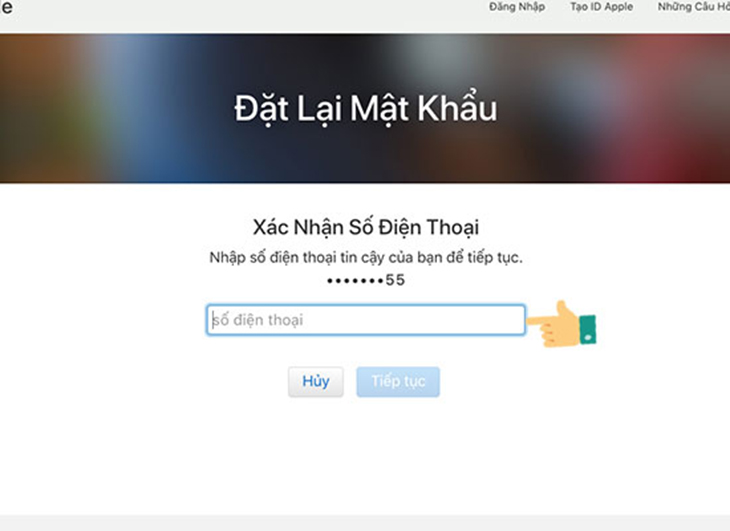 Sử dụng máy tính để khôi phục tài khoản iCloud