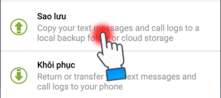 Sao lưu và khôi phục tin nhắn trên Android vào Email, Dropbox hoặc Google Drive