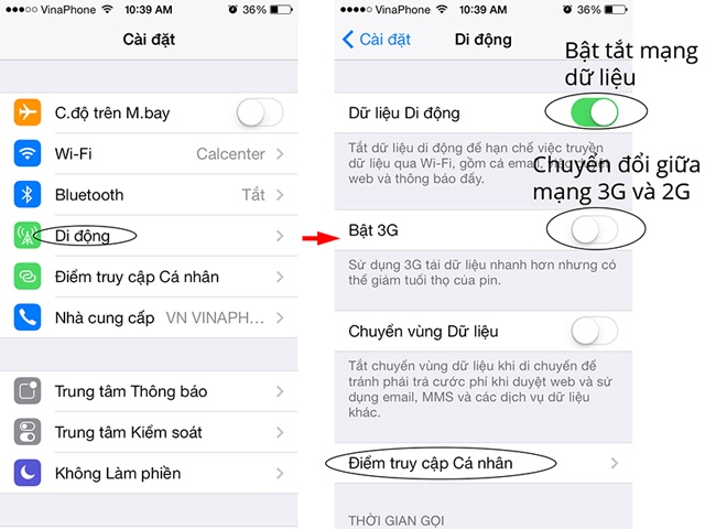 Kích hoạt điểm phát sóng WiFi trên iOS