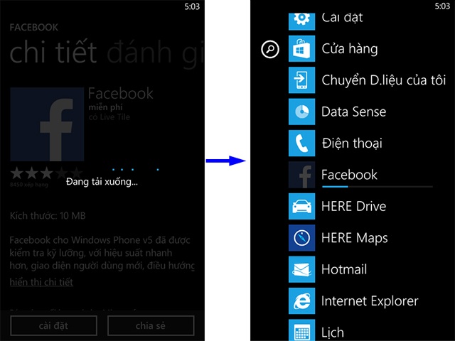 Cài đặt và gỡ bỏ phần mềm Windows Phone 8