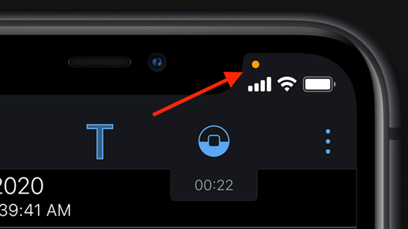 Dấu chấm màu cam, xanh lam trên màn hình iPhone trên iOS 14 là gì?