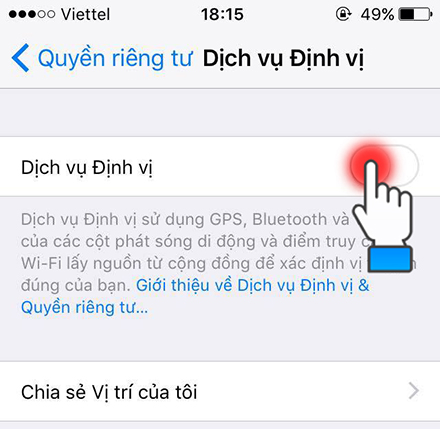Chọn Dịch vụ Vị trí