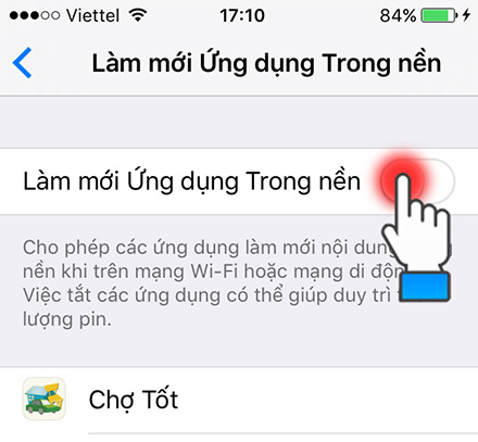 Tắt cập nhật