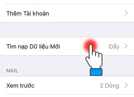 Chọn Tìm kiếm và Tải Dữ liệu Mới