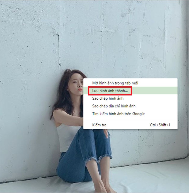 Nhấp chuột phải và tải xuống hình ảnh