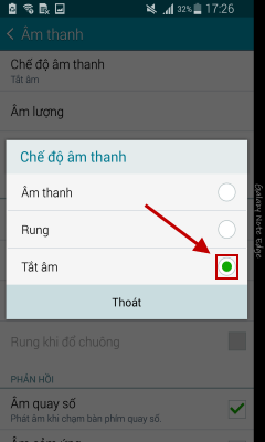 Đặt chế độ tắt tiếng trên Samsung Galaxy Note Edge