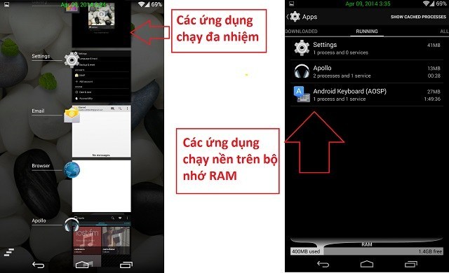 Vô hiệu hóa đa nhiệm và các ứng dụng nền không cần thiết trong RAM