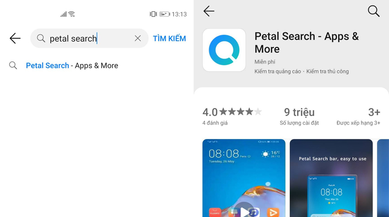 Cách tải xuống Petal Search trên AppGallery