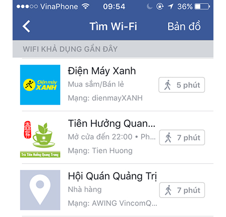 Điểm WiFi miễn phí