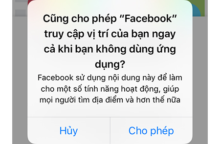 Cho phép quyền vị trí